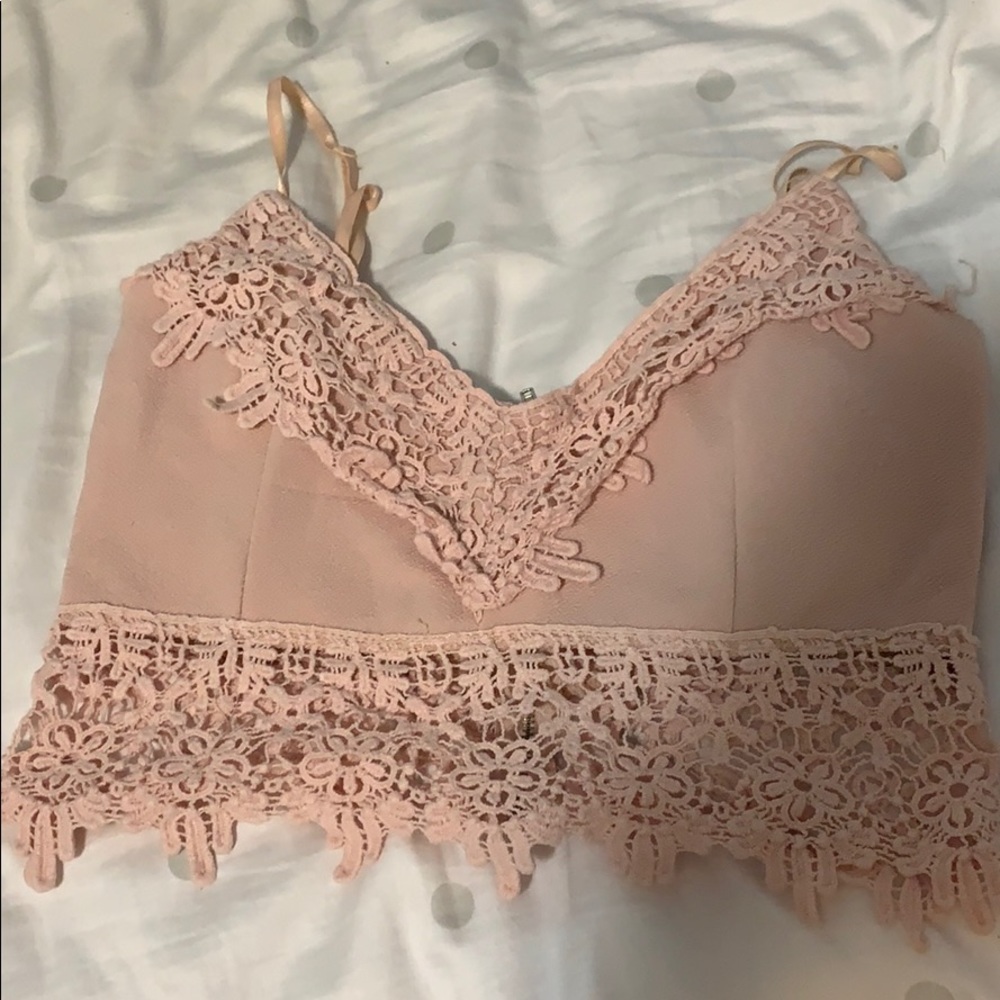 Pink crop top